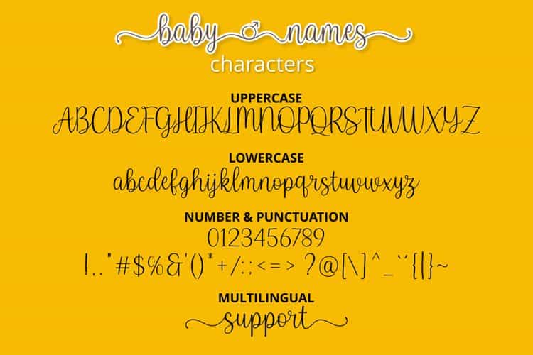 Baby Names Calligraphy Font Image 3