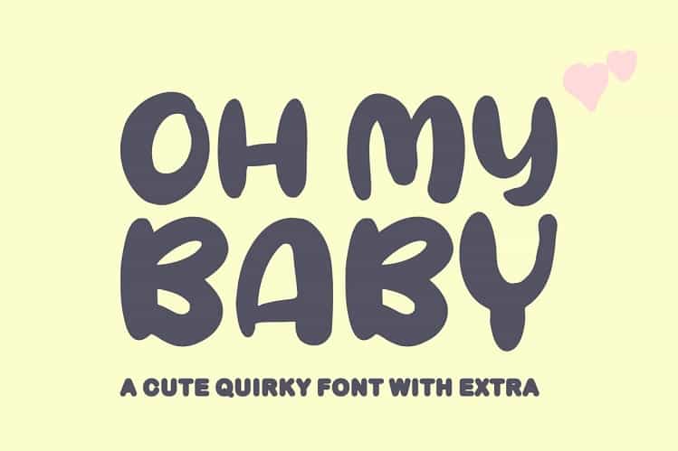 Oh My Baby Cartoon Font Image 1