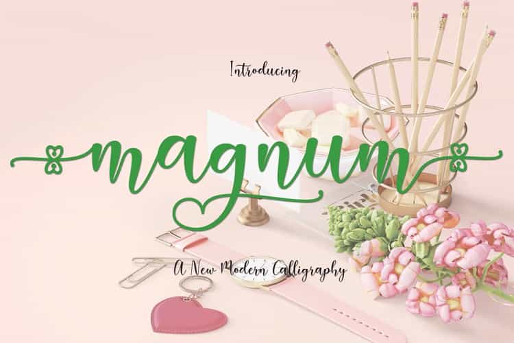 Magnum Modern Calligraphy Font Image 1