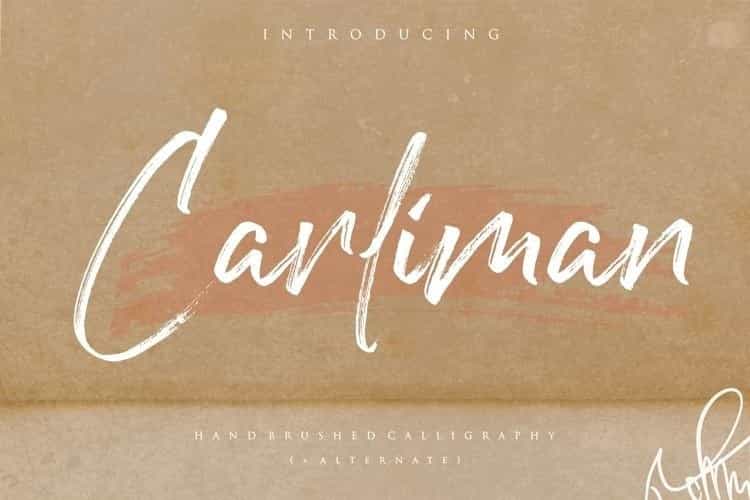 Carliman Hand Brush Font Image 1