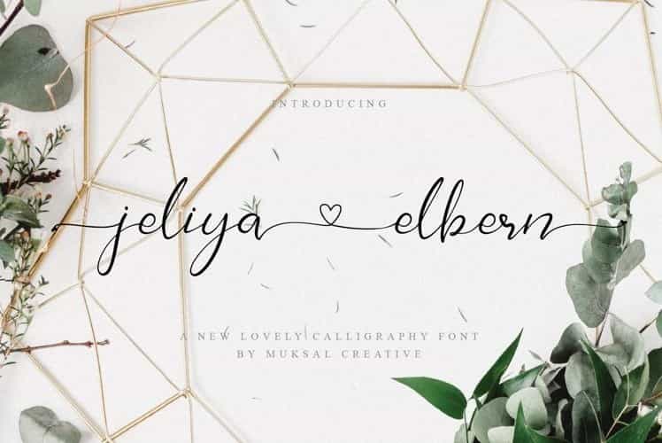 Jeliya Elbern Calligraphy Font Image 1