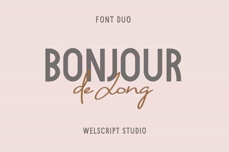 Bonjour de Jong Font Duo Image 1