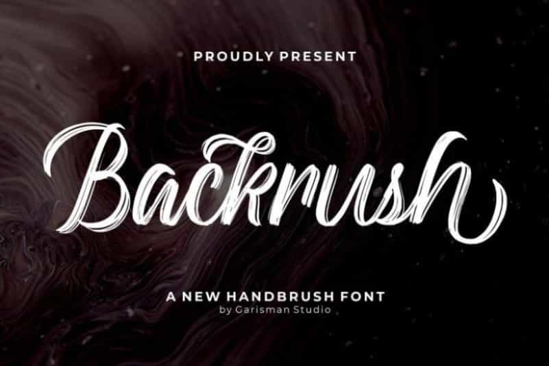 Backrush Handbrush Script Font Image 1