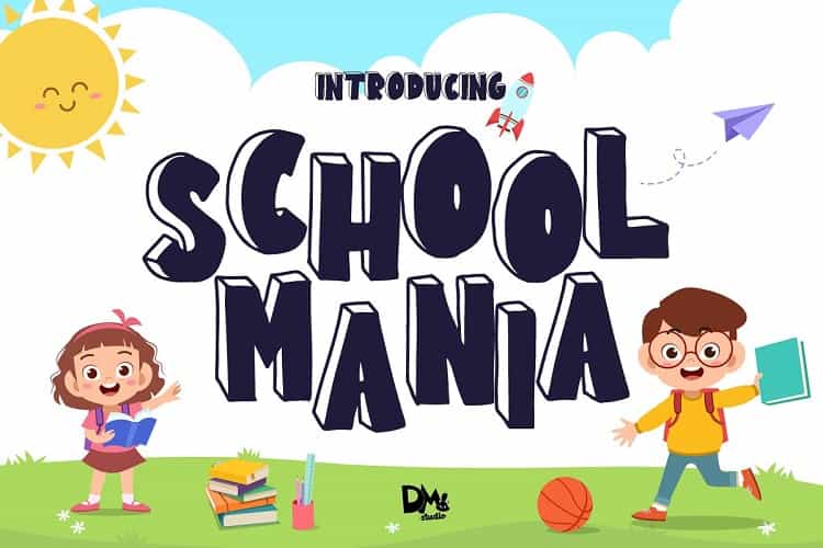 School Mania Display Font Image 1