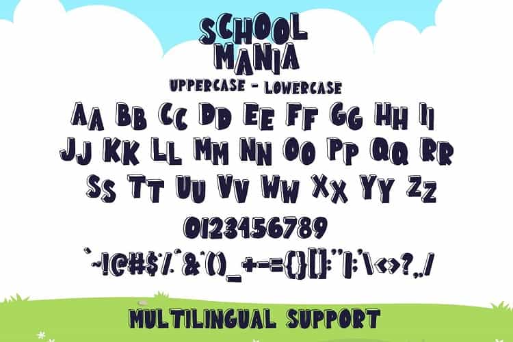 School Mania Display Font Image 3
