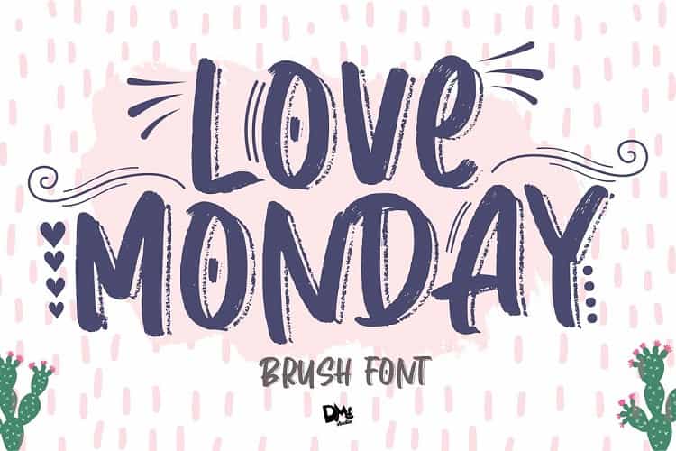 Love Monday Brush Font Image 1