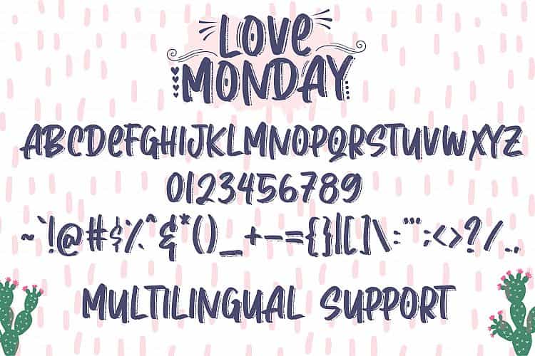Love Monday Brush Font Image 3