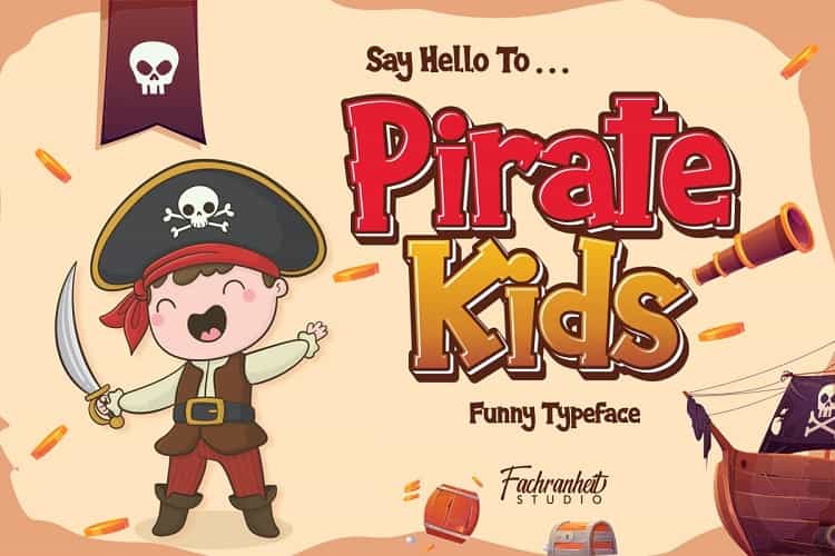 Pirate Kids Cartoon Font Image 1