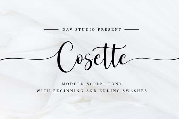 Cosette Calligraphy Script Font Image 1