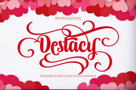 Destacy Calligraphy Script Font Image 1