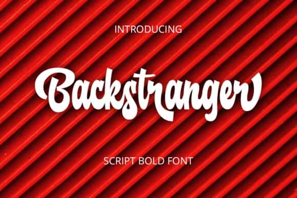 Backstranger Bold Script Font Image 1