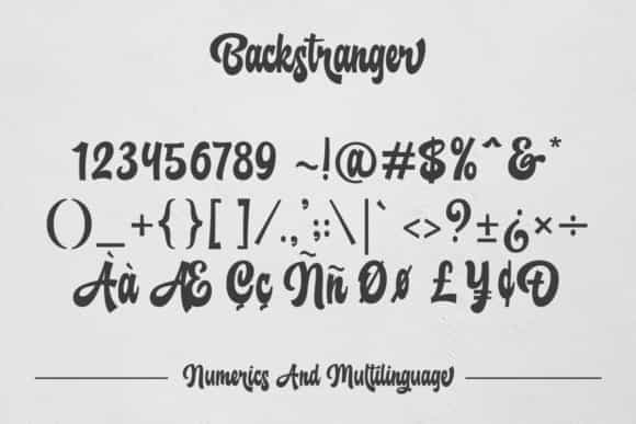 Backstranger Bold Script Font Image 4