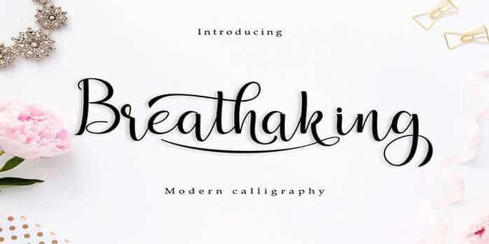 Breathaking Font Image 1