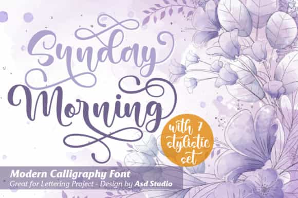 Sunday Morning Calligraphy Font Image 1