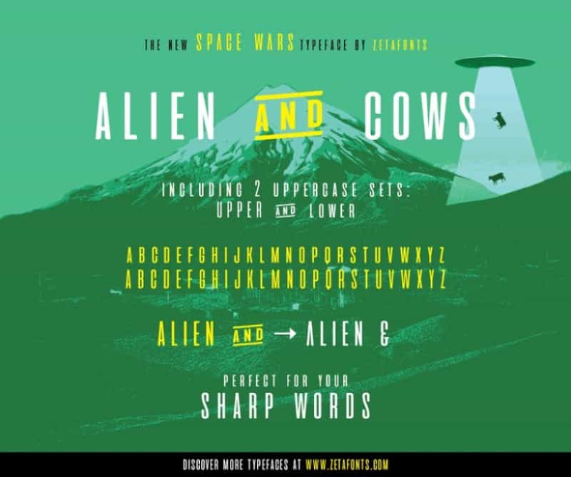 Aliens And Cows Sans Font Image 1