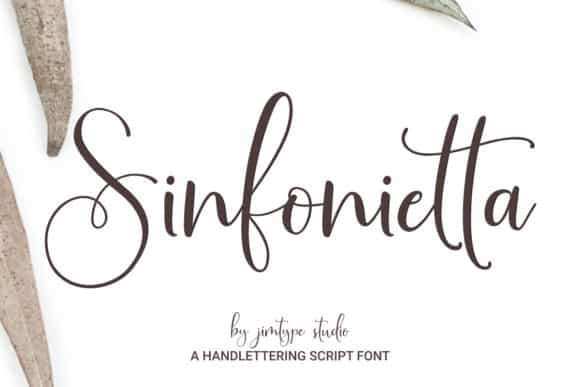 Sinfonietta Handwritten Script Font Image 1