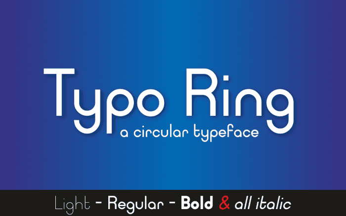 Typo Ring Sans Serif Font Image 1