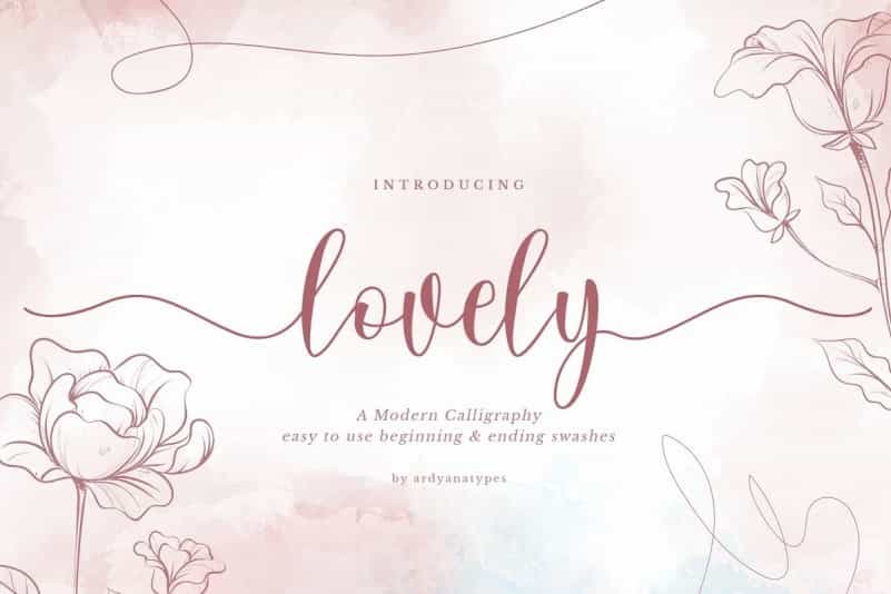 Lovely Calligraphy Font Image 1