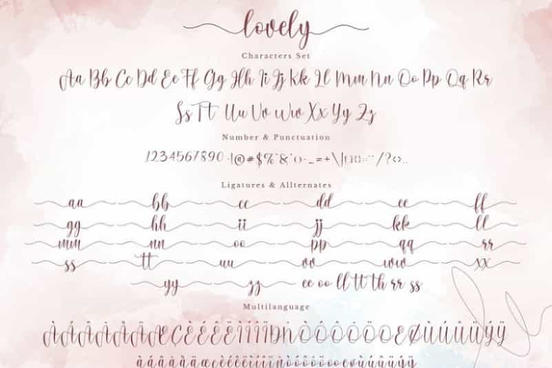 Lovely Calligraphy Font Image 3