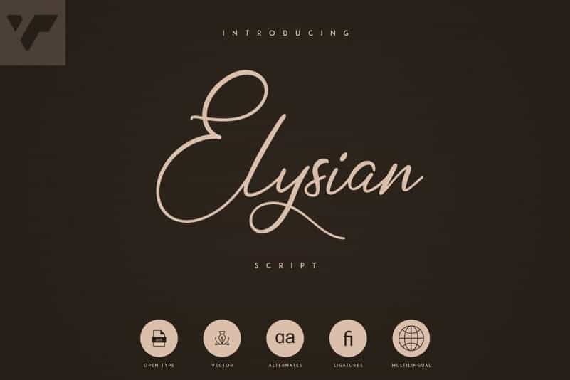 Elysian Handwritten Script Font Image 1