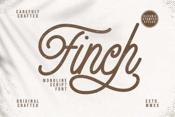 Finch Monoline Script Font Image 1
