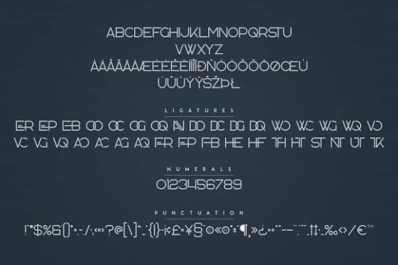 Kavo Inline Bold Display Font Image 3