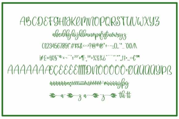 Leafs Calligraphy Script Font Image 4