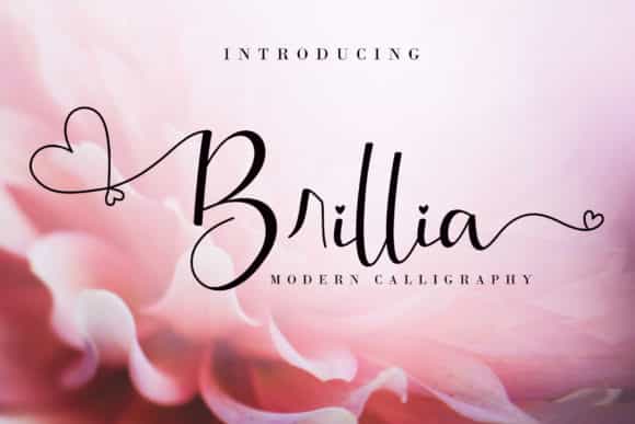 Brillia Modern Calligraphy Font Image 1