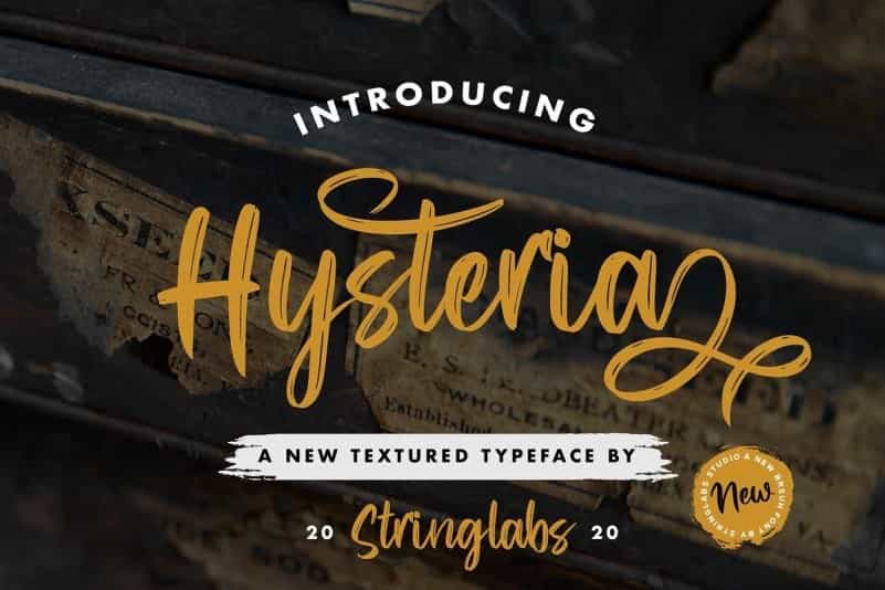 Hysteria Brush Script Font Image 1