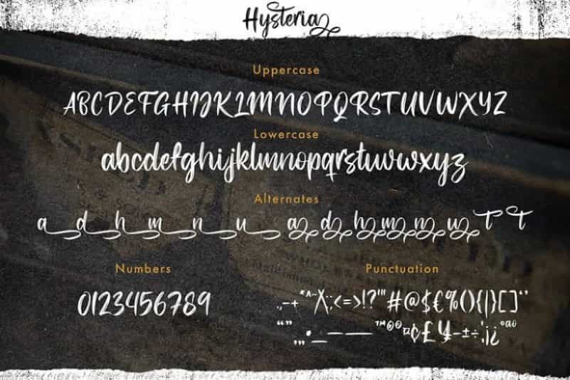 Hysteria Brush Script Font Image 3