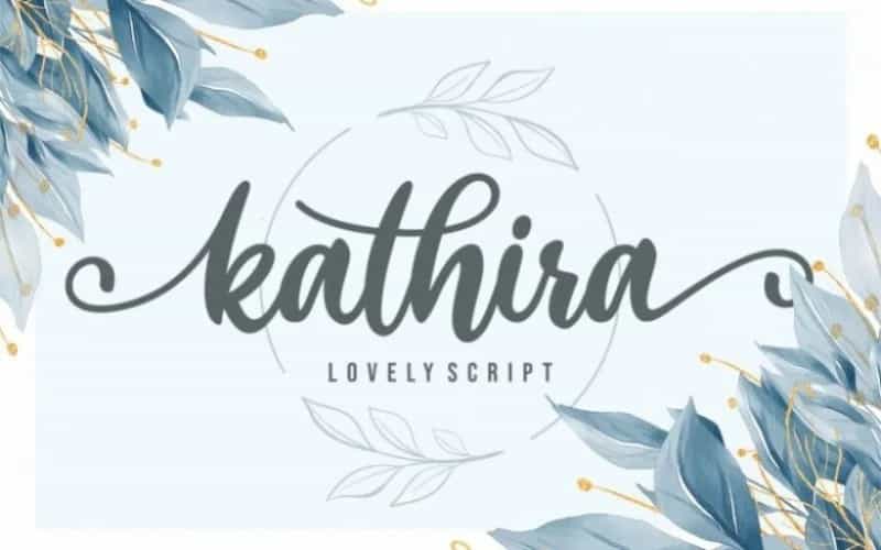 Kathira Calligraphy Script Font Image 1