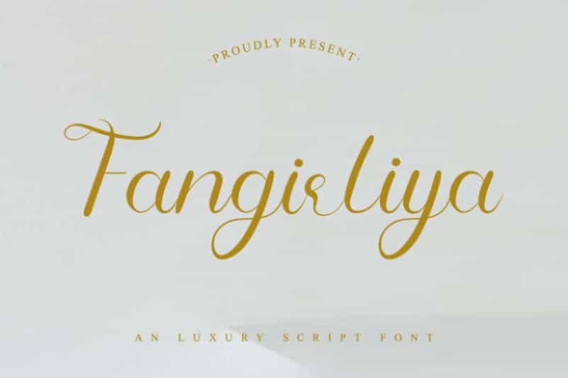 Fangirliya Calligraphy Font Image 1