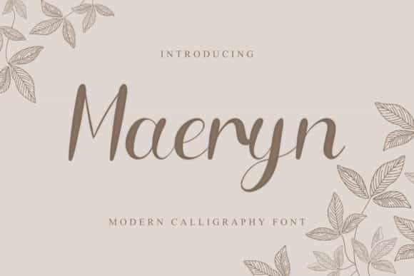 Maeryn Calligraphy Font Image 1
