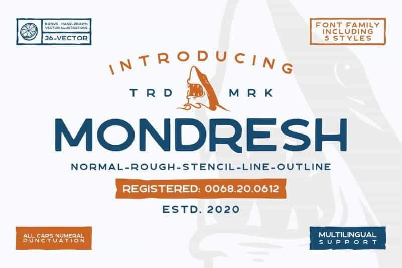 Mondresh Rough Sans Font Image 1