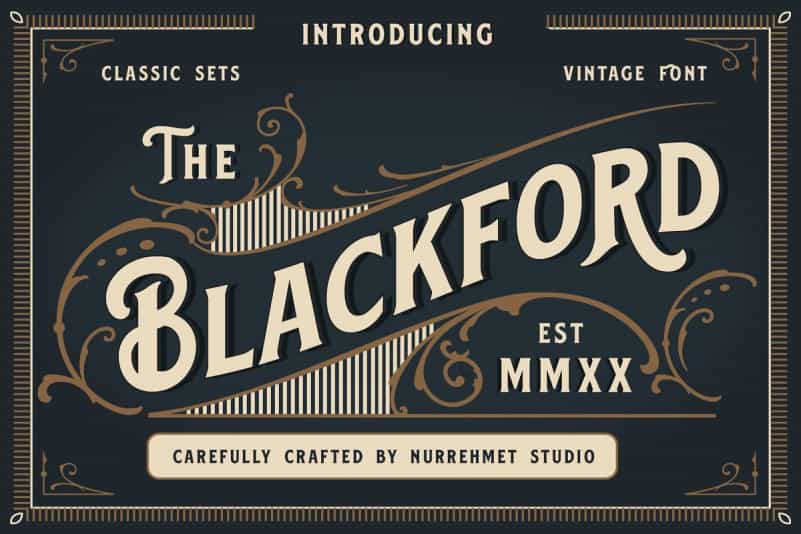 Blackford Serif Vintage Font Image 1