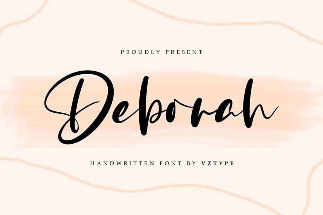 Deborah Handwritten Script Font Image 1