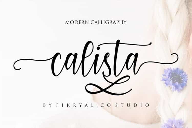 Calista Modern Calligraphy Font Image 1