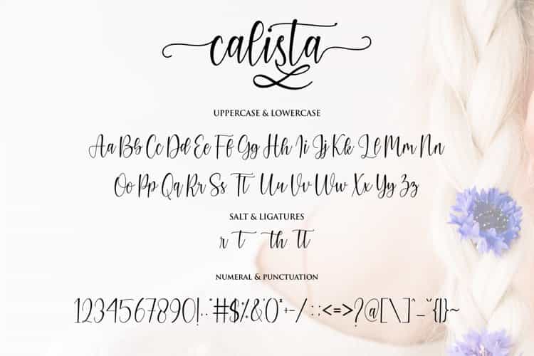 Calista Modern Calligraphy Font Image 3