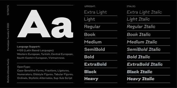 Biofolio Ultimate Font Image 2