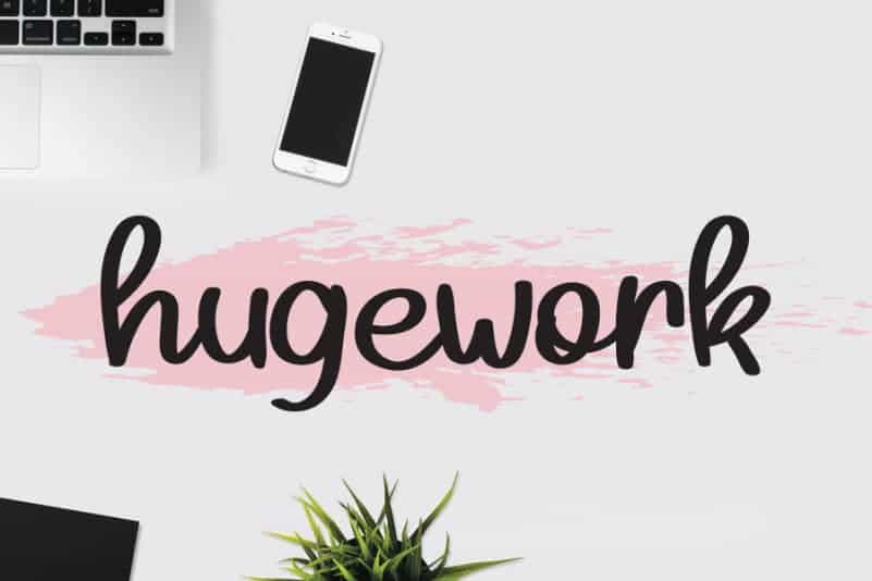 Hugework Bold Handwritten Font Image 1