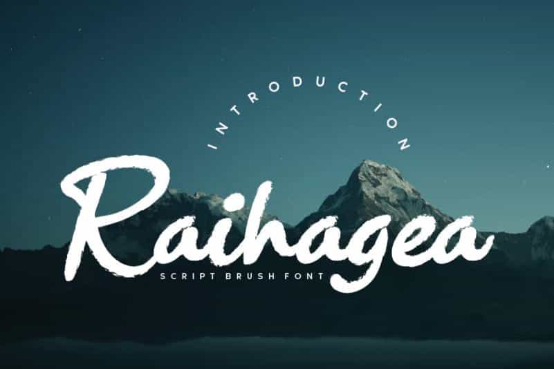 Raihagea Brush Script Font Image 1