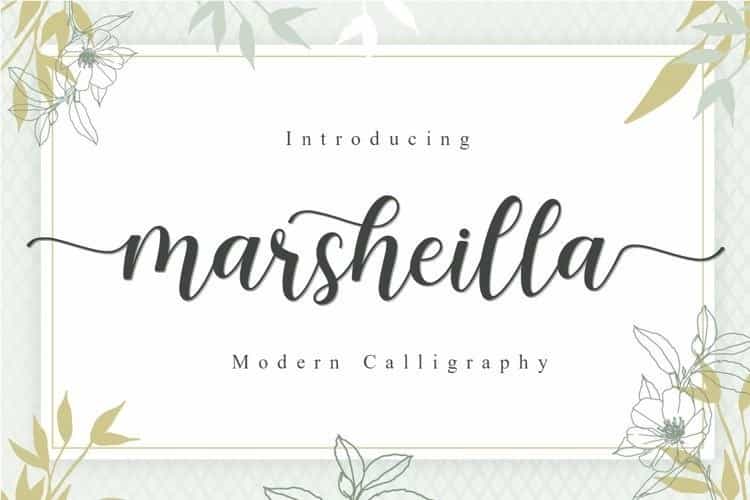 Marsheilla Modern Calligraphy Font Image 1