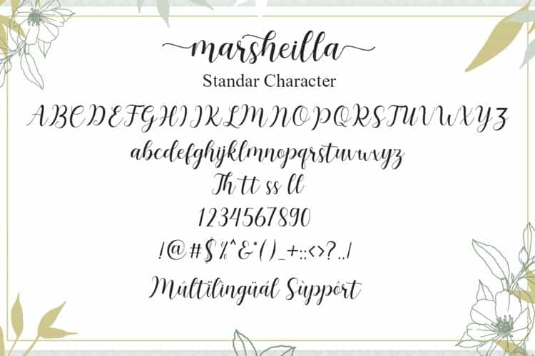 Marsheilla Modern Calligraphy Font Image 3