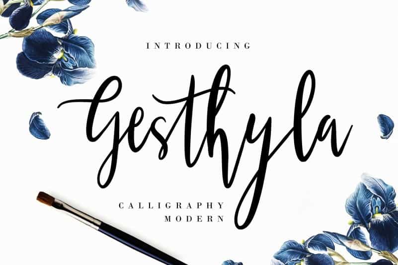 Gesthyla Calligraphy Script Font Image 1
