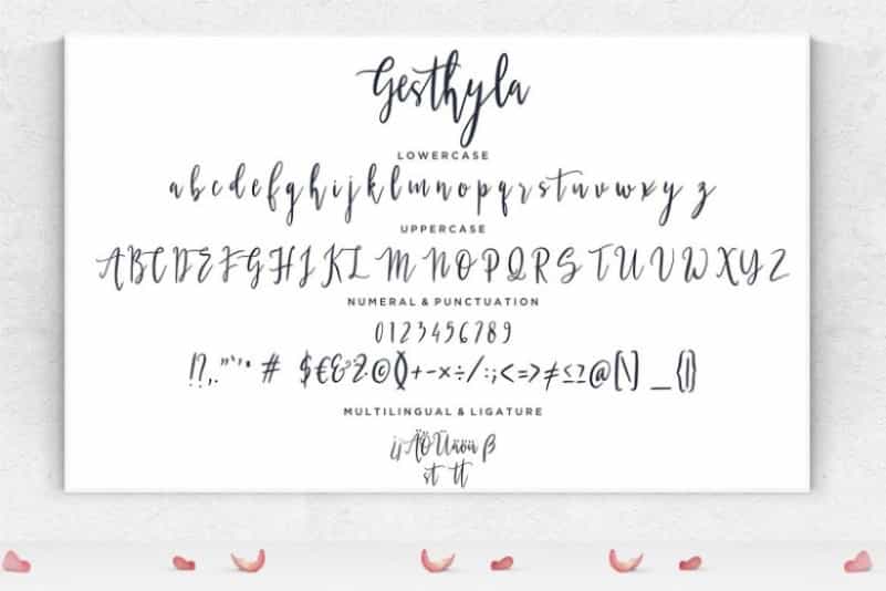 Gesthyla Calligraphy Script Font Image 3