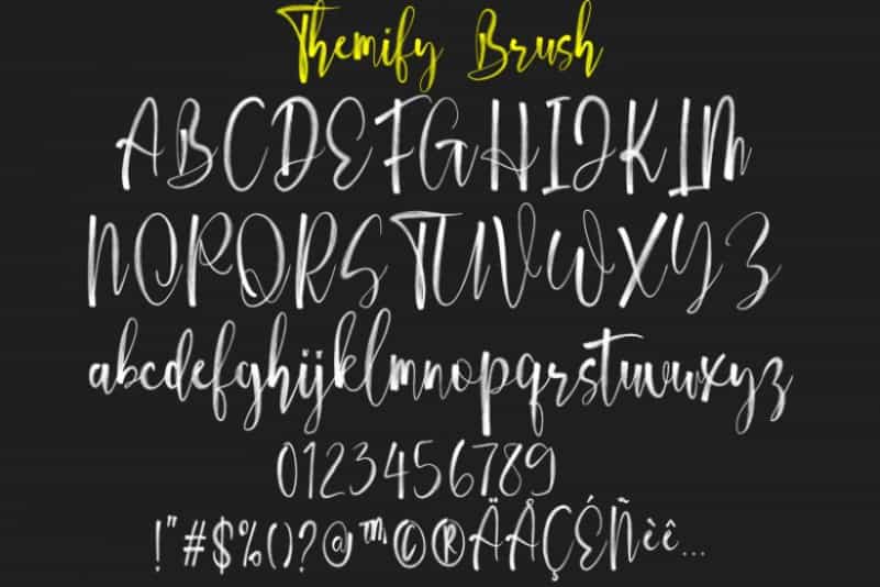 Themify Brush Script Font Image 3