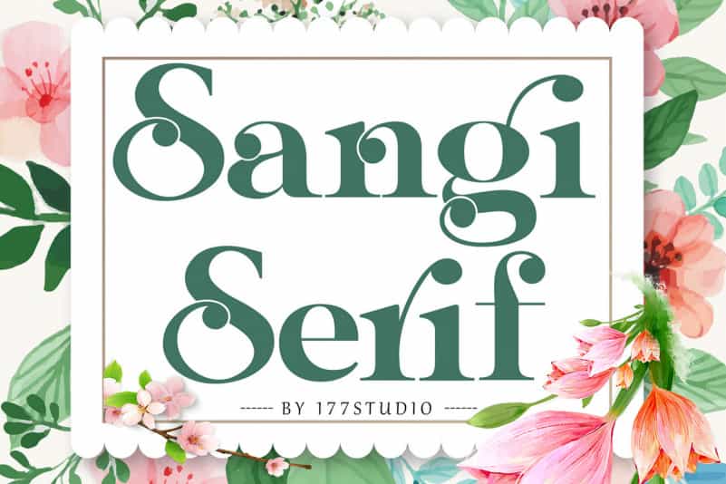 Sangi Serif Font Image 1
