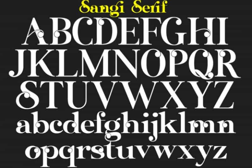 Sangi Serif Font Image 3