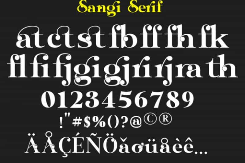 Sangi Serif Font Image 4