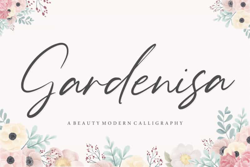 Gardenisa Beauty Calligraphy Font Image 1
